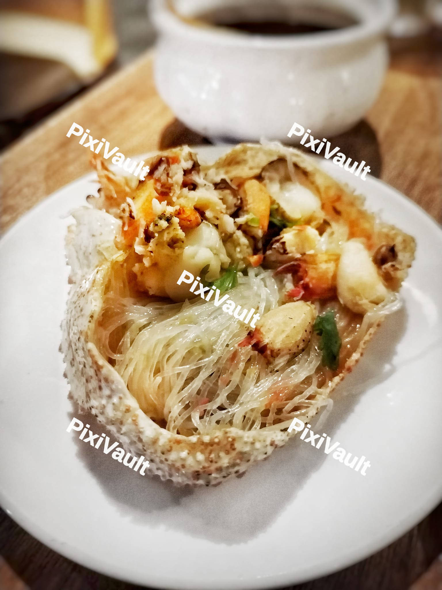 Thai food in white plate